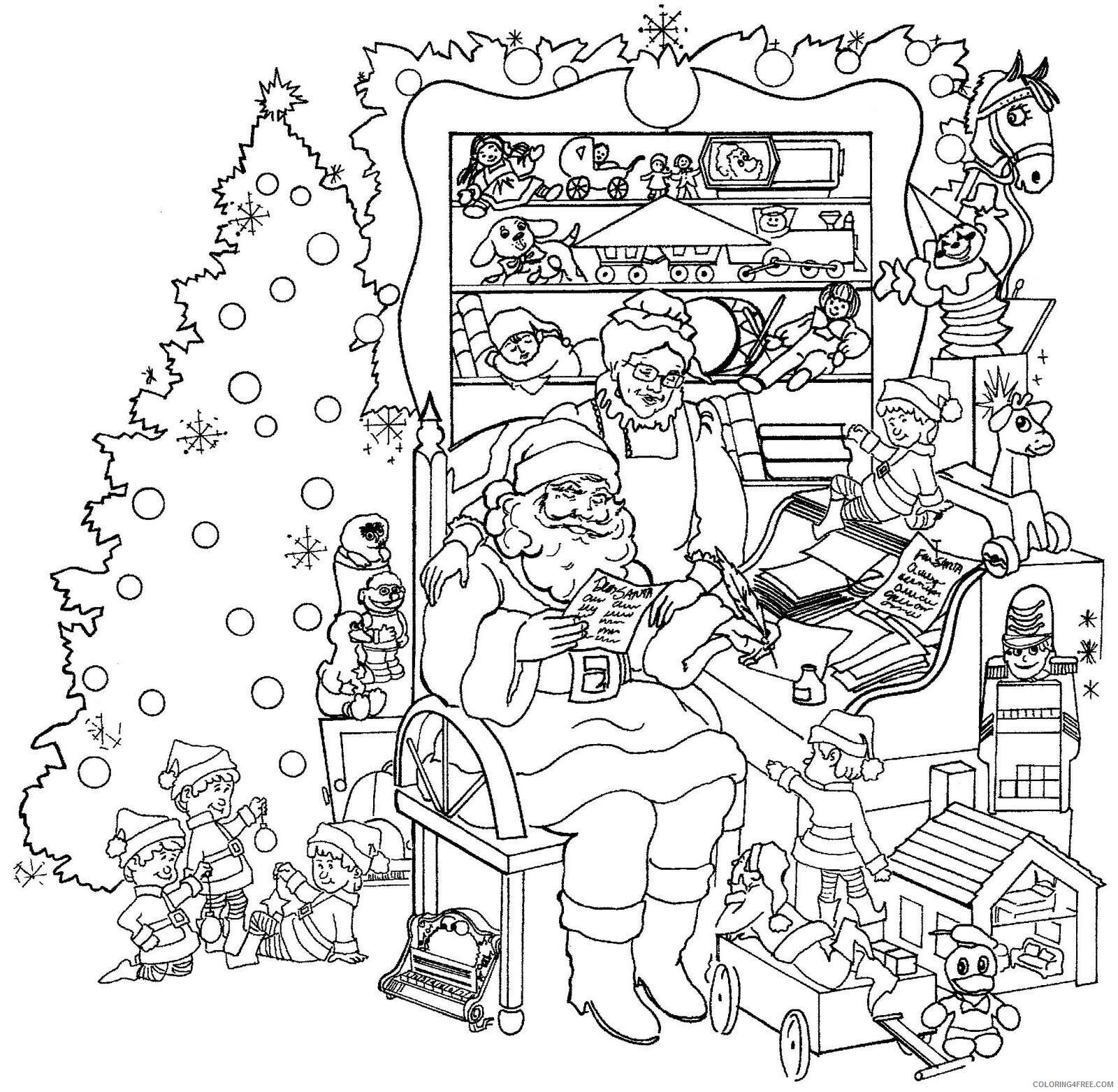 Adult Christmas Coloring Pages Christmas Scene for Adults Printable 2020 124 Coloring4free