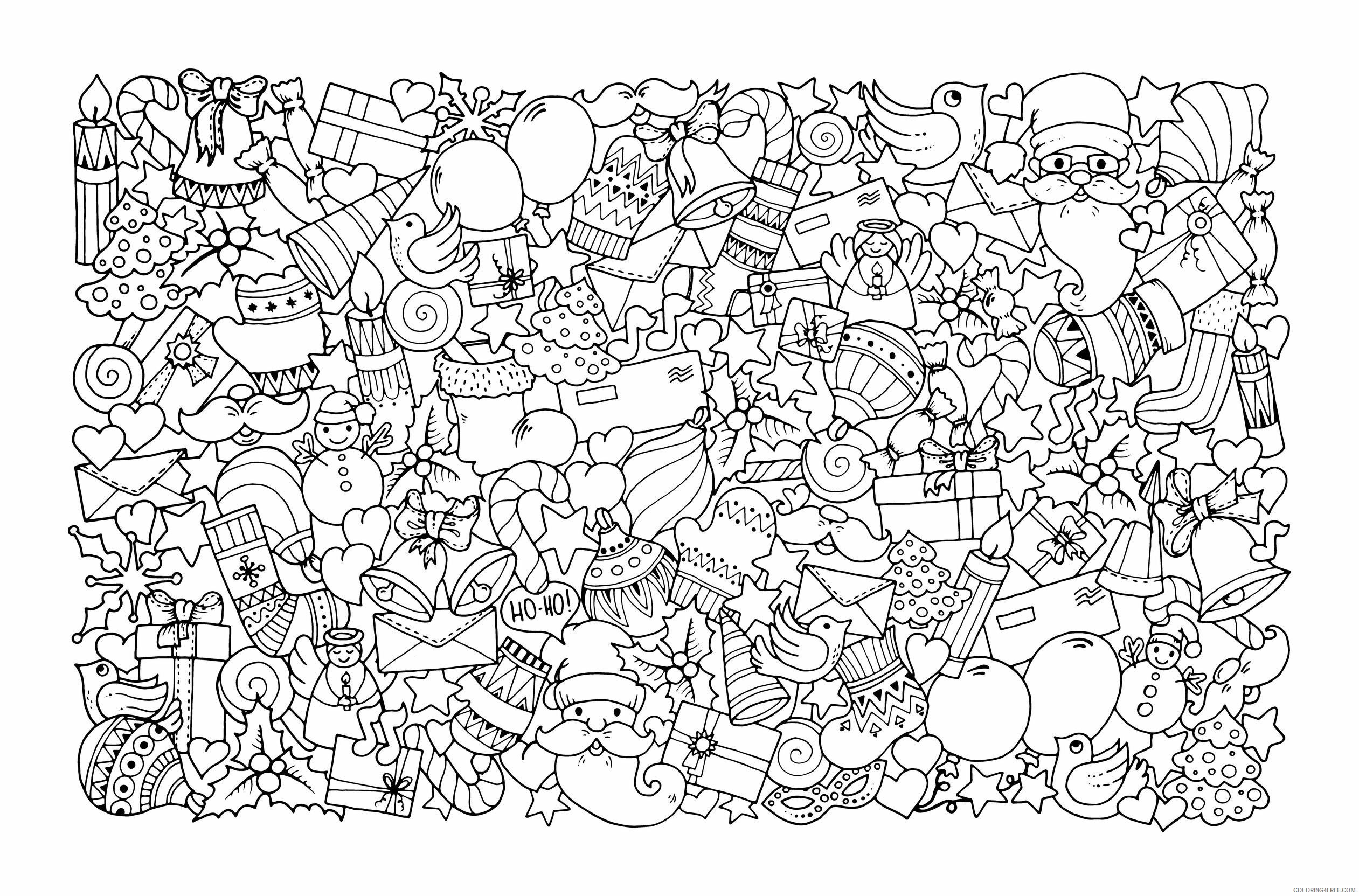 Adult Christmas Coloring Pages Christmas for Adults Printable 2020 123 Coloring4free