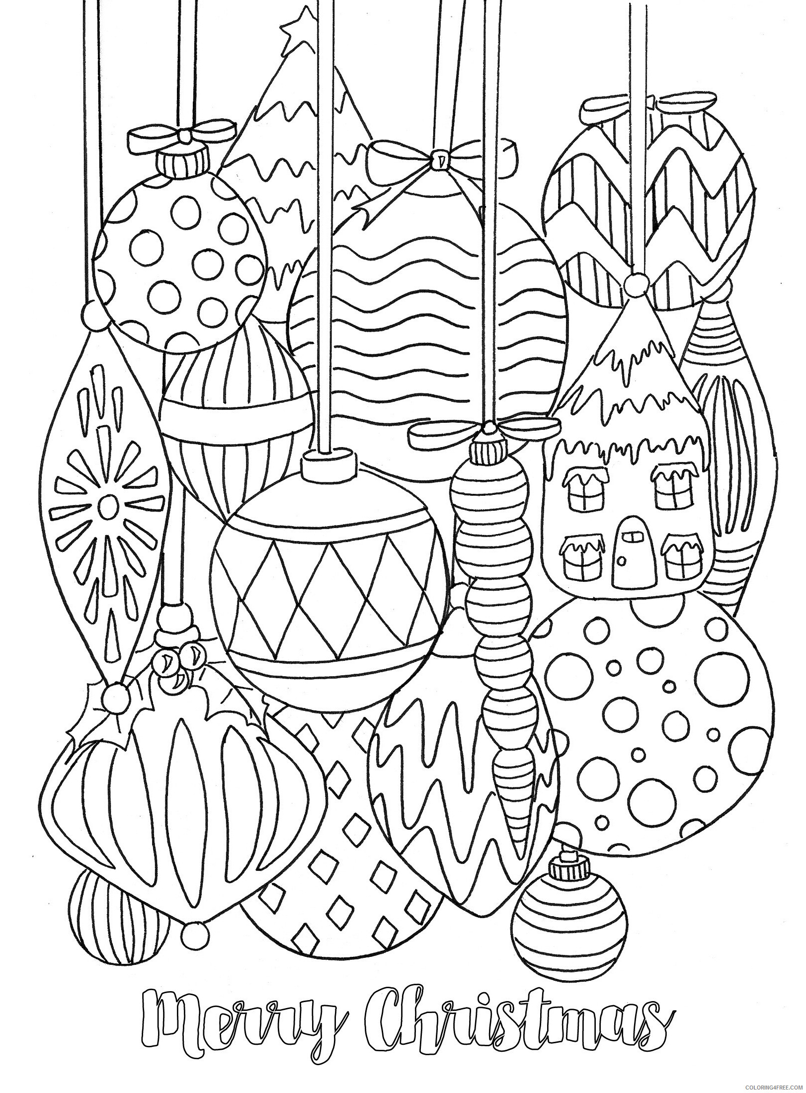 Adult Christmas Coloring Pages Merry Christmas Printable 2020 127 Coloring4free