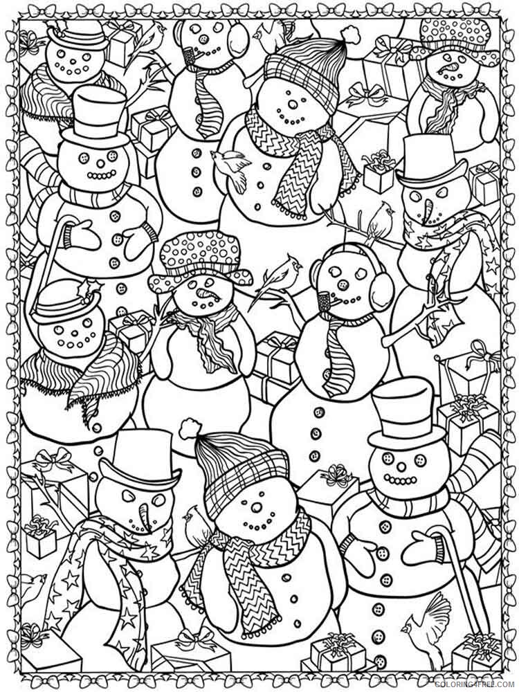 Adult Christmas Coloring Pages adult christmas 17 Printable 2020 109 Coloring4free