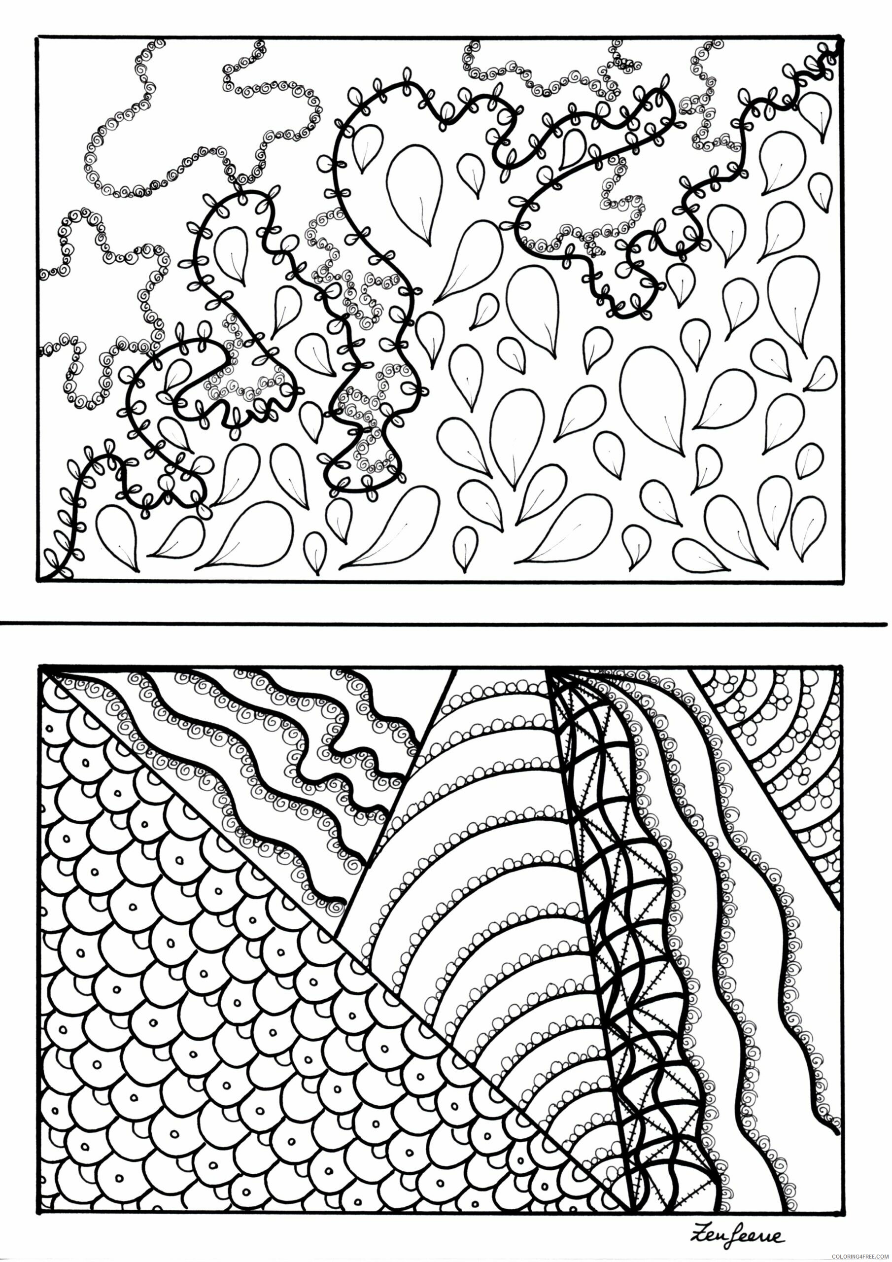 Adult Zentangle Coloring Pages adult imaginationa5 by zenfeerie Printable 2020 117 Coloring4free
