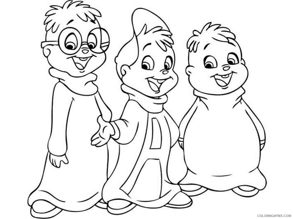 Alvin and the Chipmunks Coloring Pages TV Film Alvin and the Chipmunks 1 Printable 2020 00071 Coloring4free