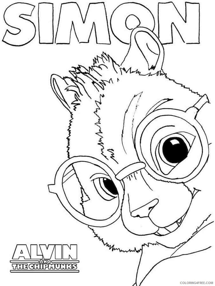 Alvin and the Chipmunks Coloring Pages TV Film Alvin and the Chipmunks 16 Printable 2020 00074 Coloring4free