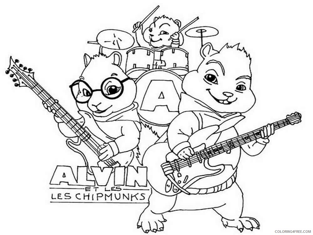 Alvin and the Chipmunks Coloring Pages TV Film Alvin and the Chipmunks 8 Printable 2020 00083 Coloring4free