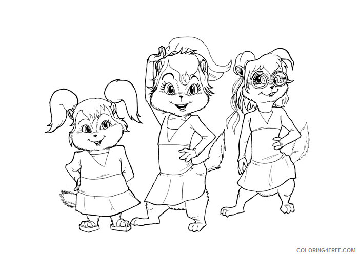 Alvin and the Chipmunks Coloring Pages TV Film Chipettes Printable 2020 00068 Coloring4free