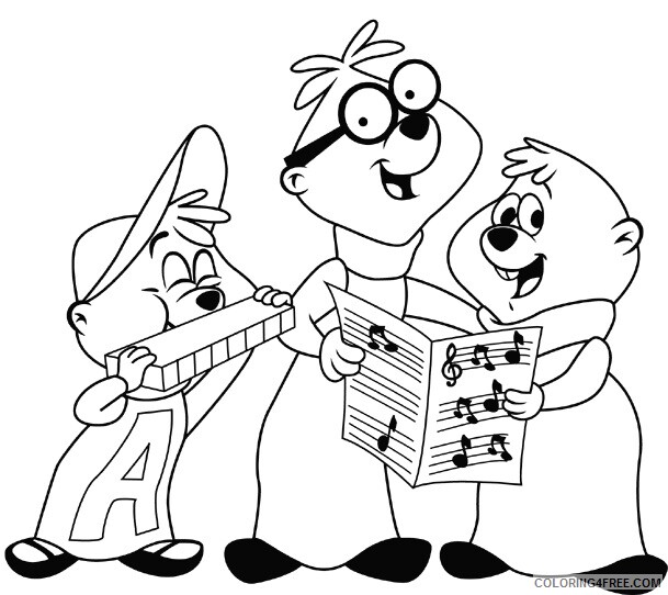 Alvin and the Chipmunks Coloring Pages TV Film Printable 2020 00097 Coloring4free