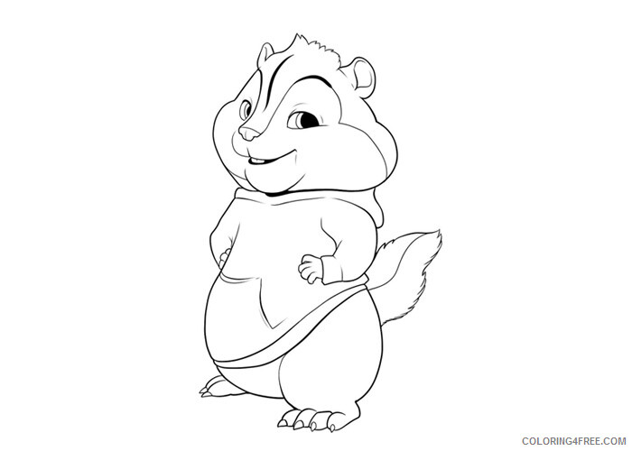 Alvin and the Chipmunks Coloring Pages TV Film Theodore Printable 2020 00085 Coloring4free