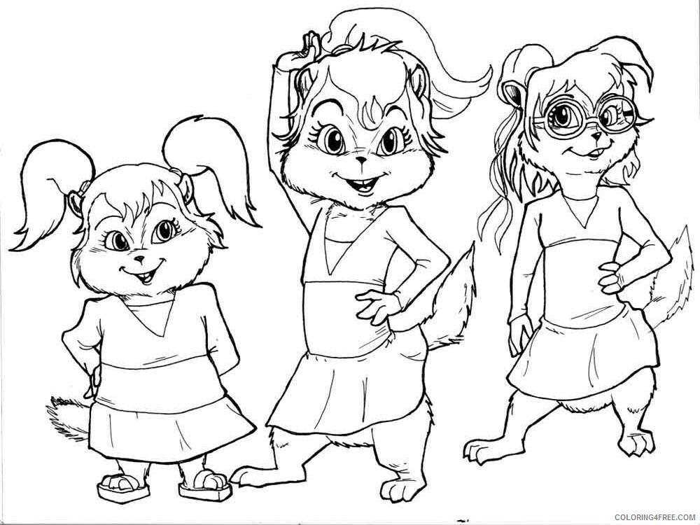 Alvin and the Chipmunks Coloring Pages TV Film alvin chipettes 5 Printable 2020 00090 Coloring4free