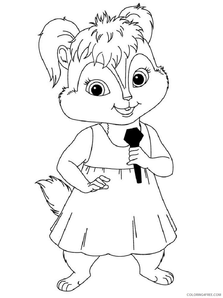 Alvin and the Chipmunks Coloring Pages TV Film alvin chipettes 8 Printable 2020 00093 Coloring4free