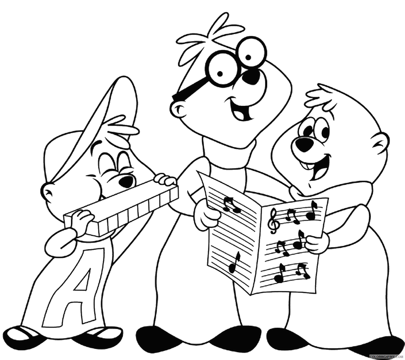 Alvin and the Chipmunks Coloring Pages TV Film alvin_cl_21 Printable 2020 00060 Coloring4free