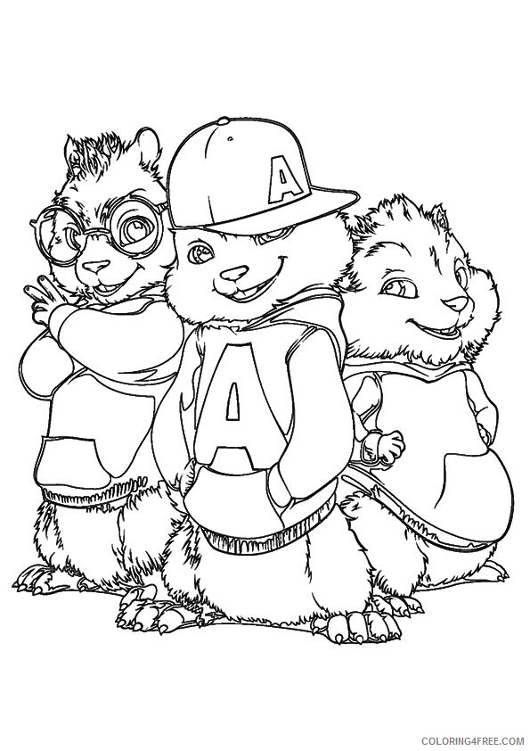 Alvin and the Chipmunks Coloring Pages TV Film cap Printable 2020 00045 Coloring4free