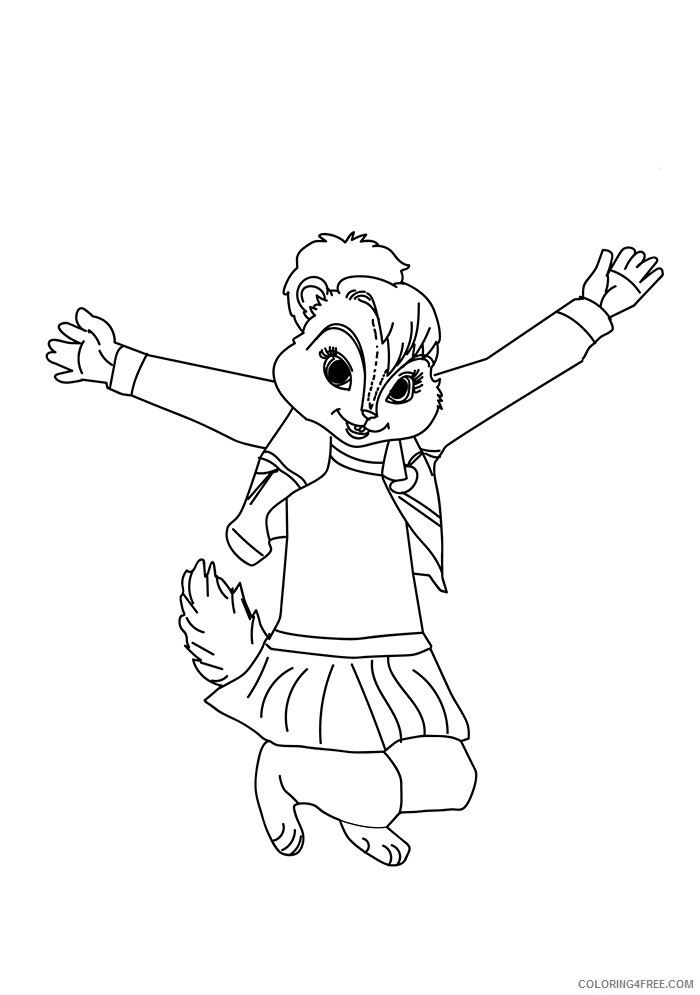 Alvin and the Chipmunks Coloring Pages TV Film dance Printable 2020 00043 Coloring4free