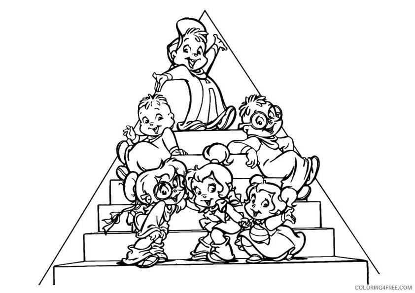 Alvin and the Chipmunks Coloring Pages TV Film steps Printable 2020 00046 Coloring4free