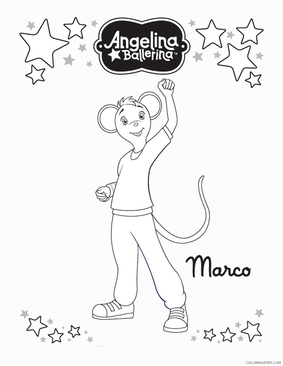 Angelina Ballerina Coloring Pages TV Film Angelina_Ballerina_cl03 Printable 2020 00118 Coloring4free