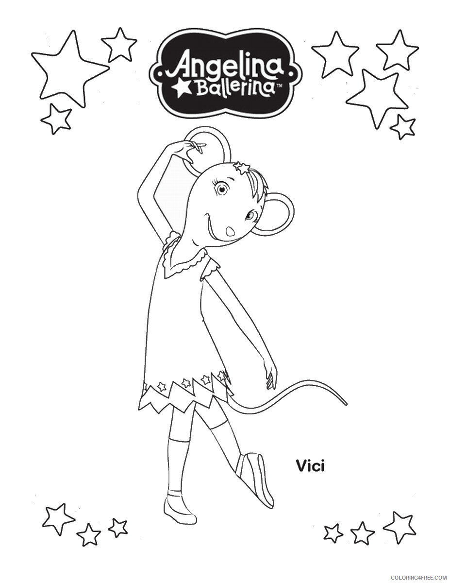 Angelina Ballerina Coloring Pages TV Film Angelina_Ballerina_cl04 Printable 2020 00119 Coloring4free