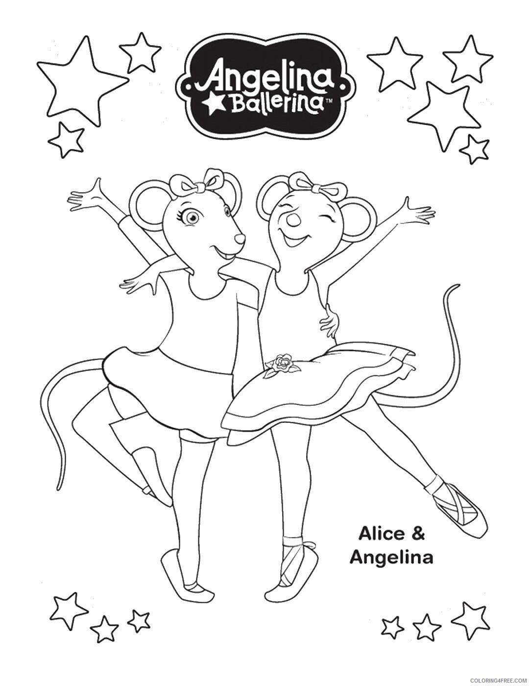 Angelina Ballerina Coloring Pages TV Film Angelina_Ballerina_cl07 Printable 2020 00122 Coloring4free