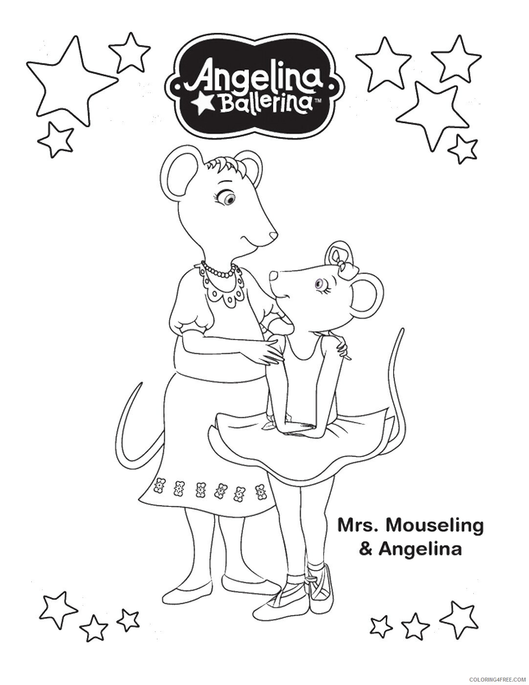 Angelina Ballerina Coloring Pages TV Film Angelina_Ballerina_cl08 Printable 2020 00123 Coloring4free