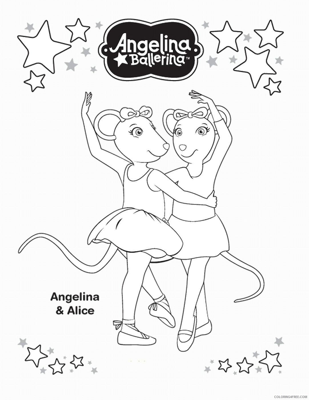 Angelina Ballerina Coloring Pages TV Film Angelina_Ballerina_cl09 Printable 2020 00124 Coloring4free