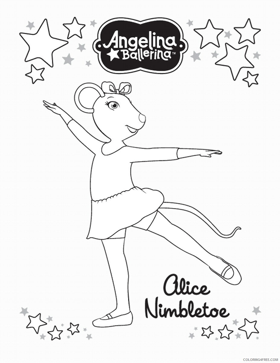 Angelina Ballerina Coloring Pages TV Film Angelina_Ballerina_cl11 Printable 2020 00126 Coloring4free