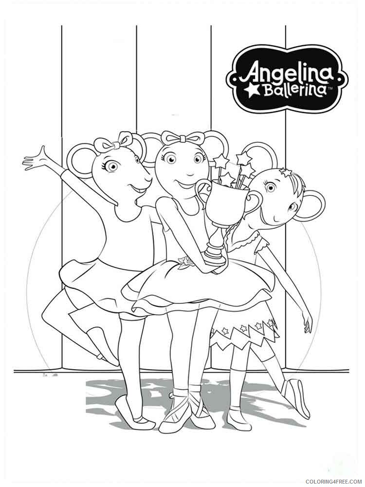 skotsk Outlook Mistillid Angelina Ballerina Coloring Pages TV Film angelina ballerina 1 Printable  2020 00127 Coloring4free - Coloring4Free.com