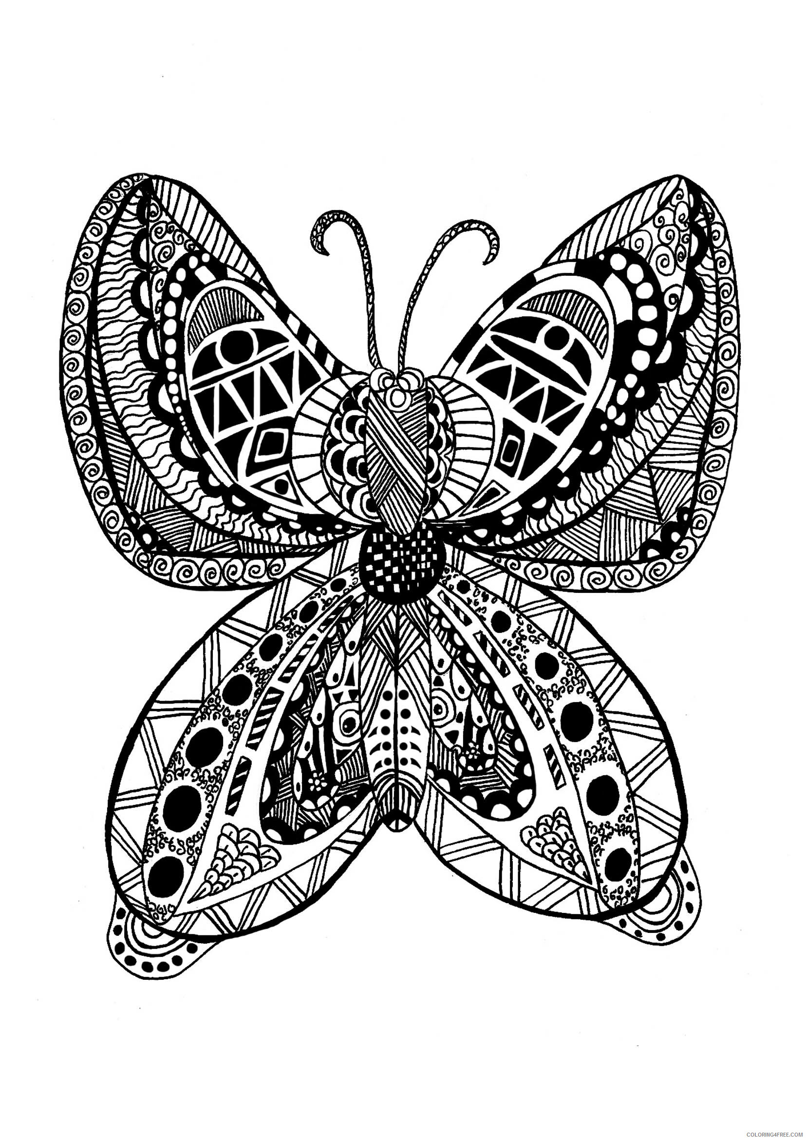 Animal Zentangle Coloring Pages for kids zentangle 70698 Printable 2020 136 Coloring4free