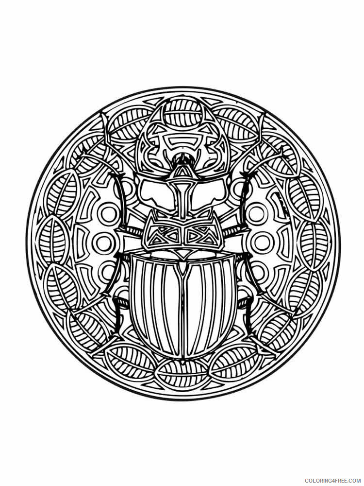 Animal Zentangle Coloring Pages zentangle beetle 10 Printable 2020 204 Coloring4free