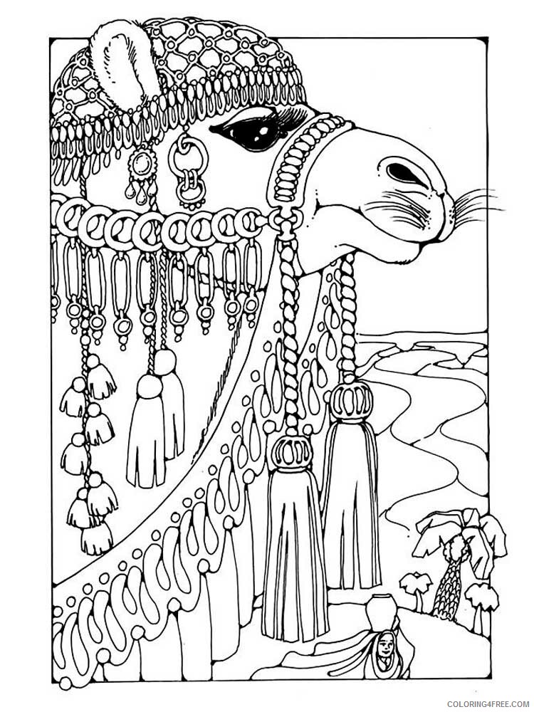 Animal Zentangle Coloring Pages zentangle camel 2 Printable 2020 224 Coloring4free