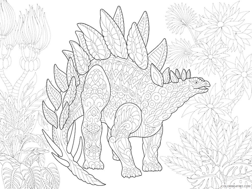 Animal Zentangle Coloring Pages zentangle dinosaur 12 Printable 2020 280 Coloring4free