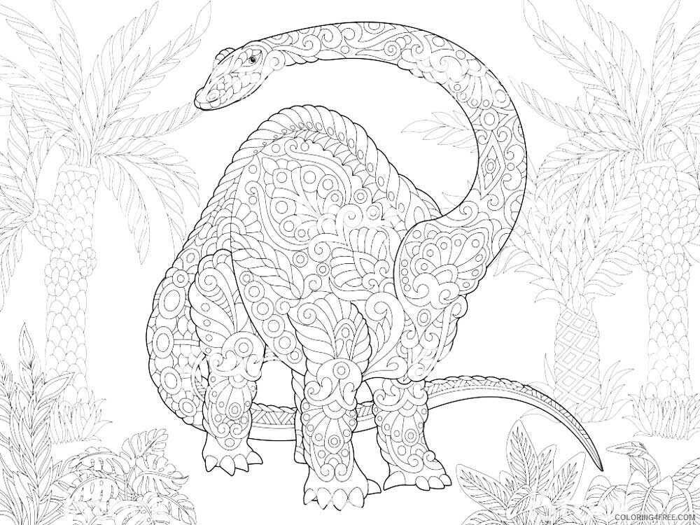 Animal Zentangle Coloring Pages zentangle dinosaur 8 Printable 2020 289 Coloring4free