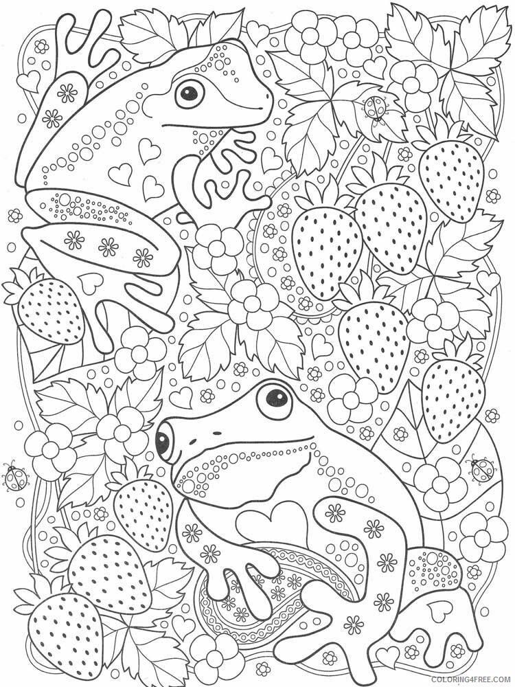 Animal Zentangle Coloring Pages zentangle frog 7 Printable 2020 362 Coloring4free