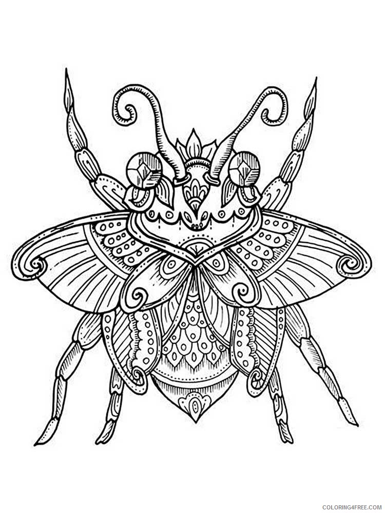 Animal Zentangle Coloring Pages zentangle insect 26 Printable 2020 397 Coloring4free