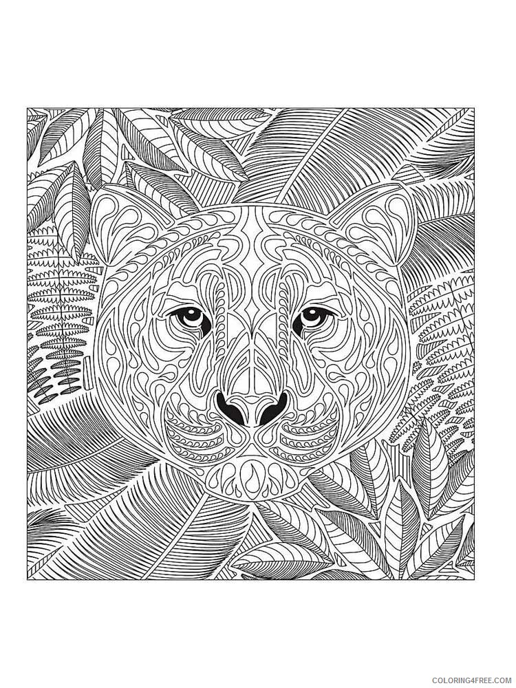 Animal Zentangle Coloring Pages zentangle leopard 3 Printable 2020 438 Coloring4free