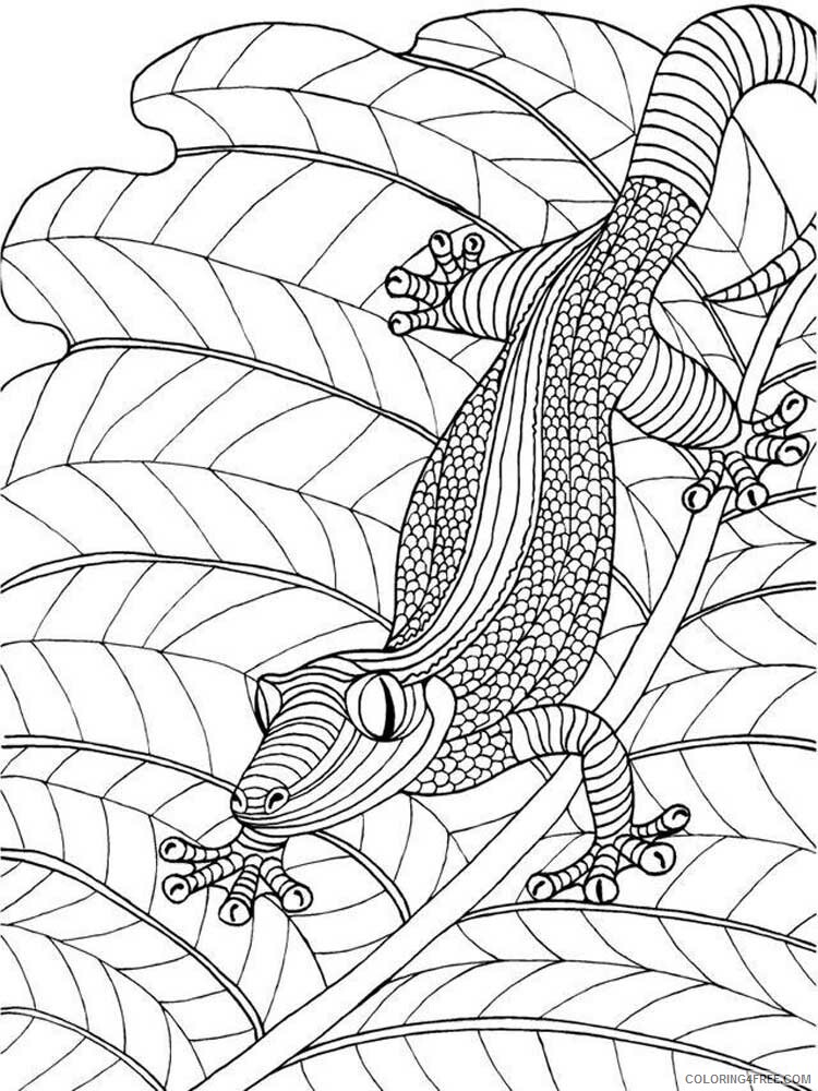 Animal Zentangle Coloring Pages zentangle lizard 8 Printable 2020 448 Coloring4free