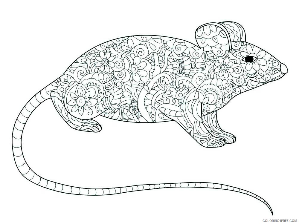 Animal Zentangle Coloring Pages zentangle mouse 14 Printable 2020 473 Coloring4free
