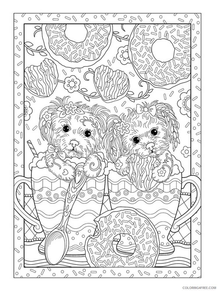 Animal Zentangle Coloring Pages zentangle puppy 3 Printable 2020 488 Coloring4free