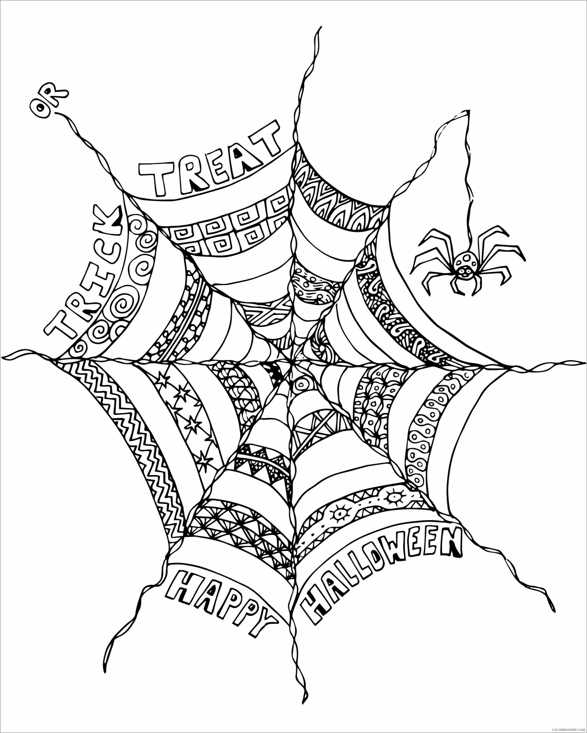 Animal Zentangle Coloring Pages zentangle spider for adult Printable 2020 578 Coloring4free