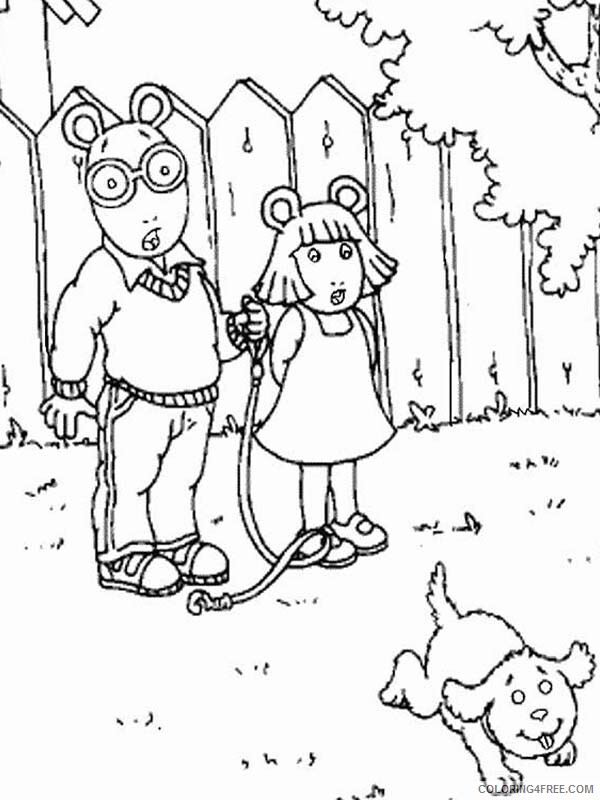 Arthur Coloring Pages TV Film Arthur Accidently Release His Dog Printable 2020 00210 Coloring4free