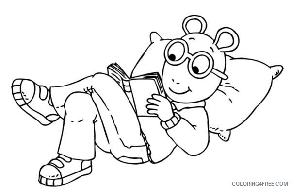 Arthur Coloring Pages TV Film Arthur Read a Book While Relaxing at Home Printable 2020 00229 Coloring4free