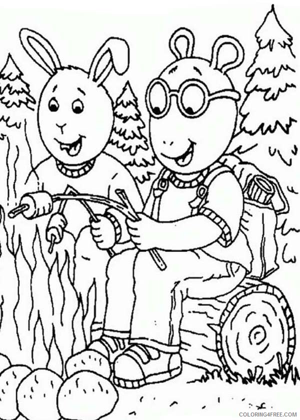 Arthur Coloring Pages TV Film Arthur Read and Buster Baxter is Going Camping Printable 2020 00230 Coloring4free