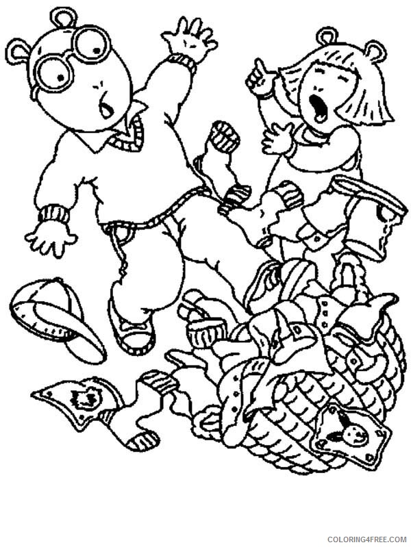 Arthur Coloring Pages TV Film DW Arthur Tripping Over Laundry Basket Printable 2020 00238 Coloring4free