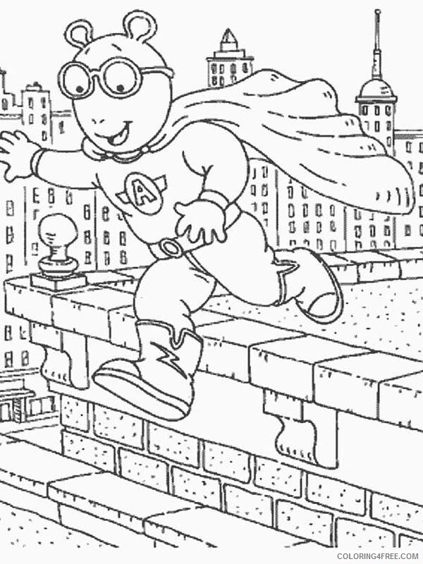 Arthur Coloring Pages TV Film Super Arthur Jump from One Building to Another Printable 2020 00245 Coloring4free