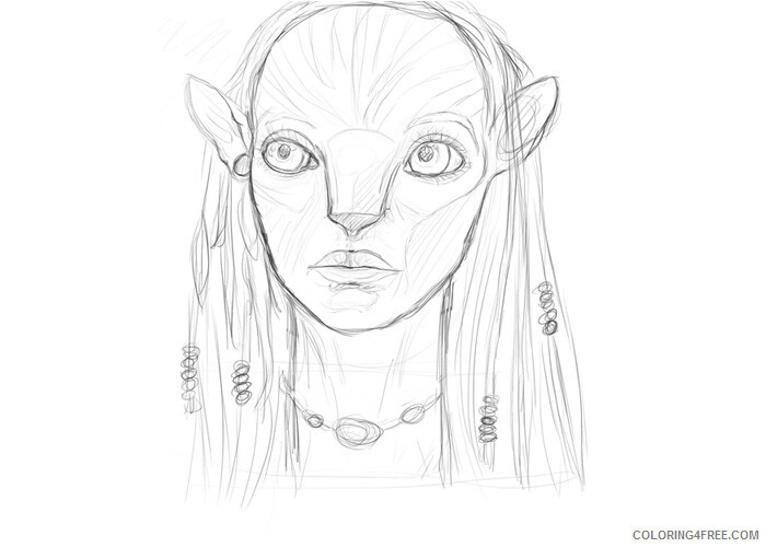 Avatar Coloring Pages TV Film Avatar Neytiri Printable 2020 00253 Coloring4free