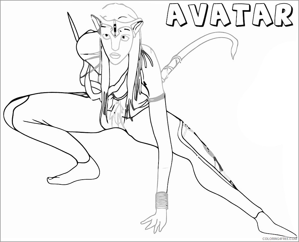 Avatar Coloring Pages TV Film avatar neytiri unsmushed Printable 2020 00255 Coloring4free