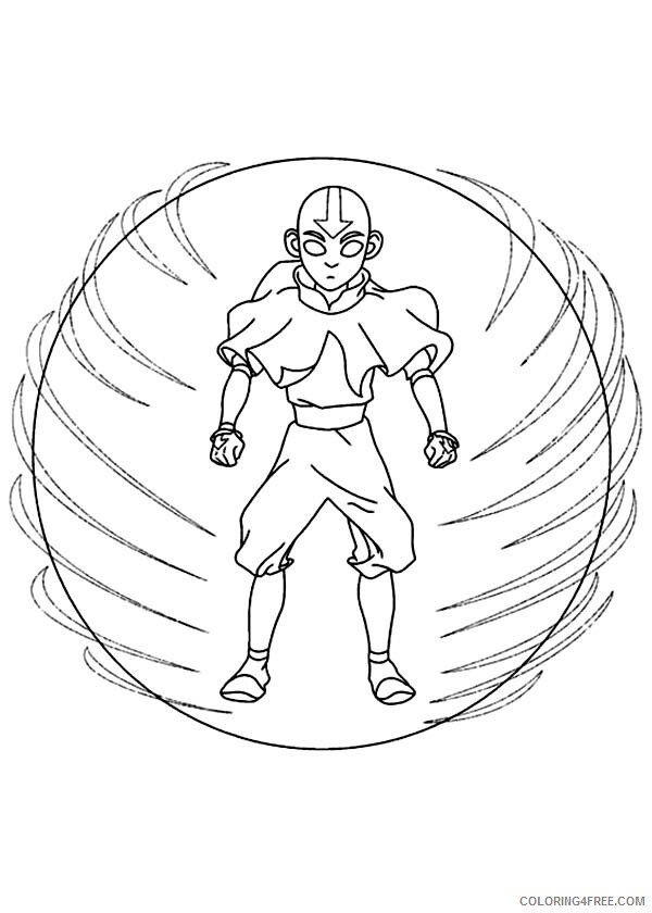 Avatar the Last Airbender Coloring Pages TV Film Aang Possessed by Avatar Spirit 2020 00349 Coloring4free