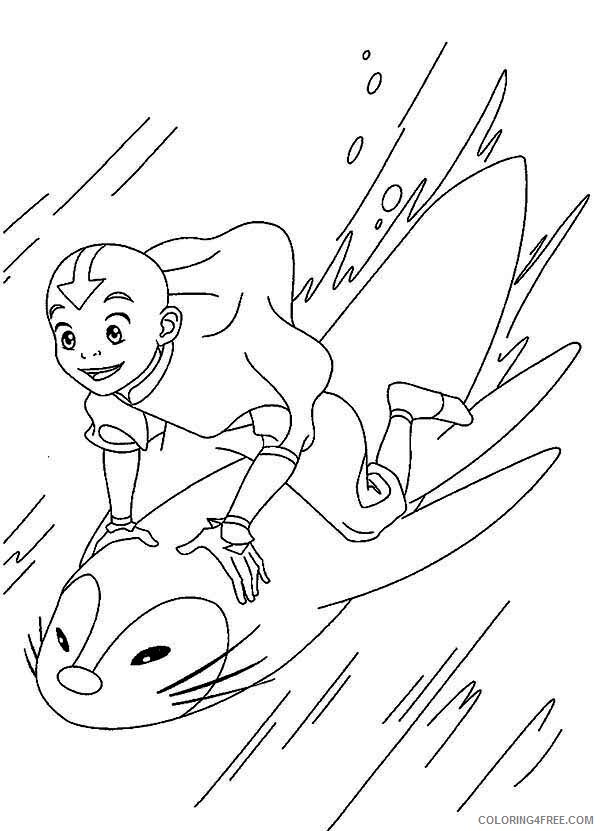 Avatar the Last Airbender Coloring Pages TV Film Aang is Having Fun Printable 2020 00344 Coloring4free