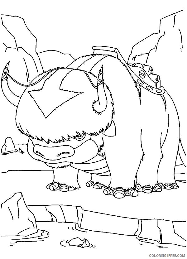 Avatar the Last Airbender Coloring Pages TV Film Aangs Flying Bison Appa 2020 00351 Coloring4free