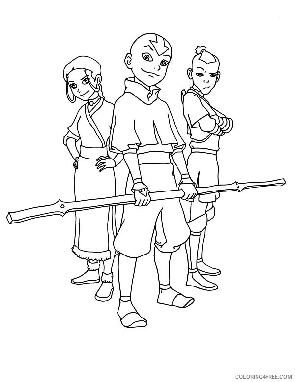 Avatar the Last Airbender Coloring Pages TV Film Main Characters Printable 2020 00334 Coloring4free