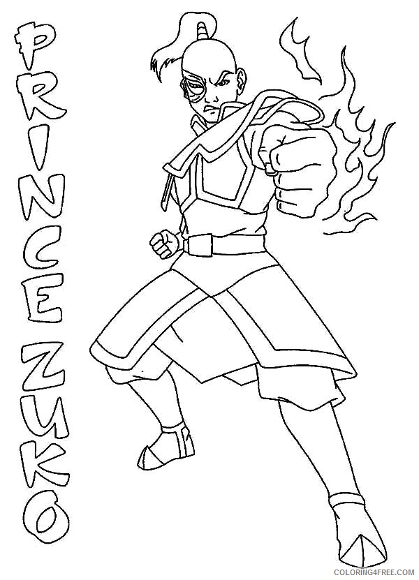 Avatar the Last Airbender Coloring Pages TV Film Prince Zuko Printable 2020 00335 Coloring4free