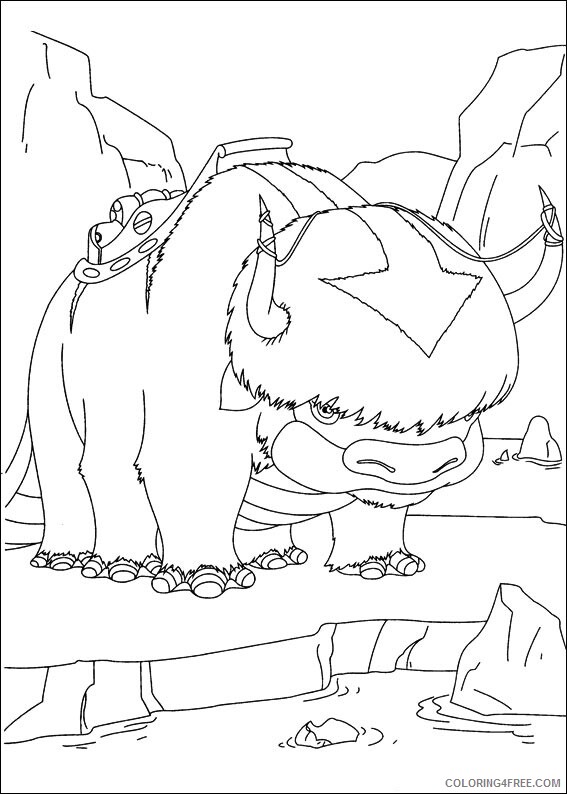 Avatar the Last Airbender Coloring Pages TV Film appa from avatar Printable 2020 00259 Coloring4free
