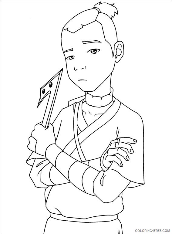 Avatar the Last Airbender Coloring Pages TV Film sokka in avatar Printable 2020 00257 Coloring4free